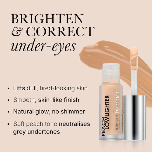 Rodial Peach Lowlighter - Mini Hydrating Under Eye Brightener | 0.05 fl oz with Hyaluronic Acid & Vitamin E
