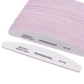 Klimonla 25PCS Professional Half Moon Emery Board Nail Files, 100/180Grit Dual-Sided Buffer, Reusable Nail Filing Tools for Natural & Acrylic Nails, Home & Salon Manicure Supplies
