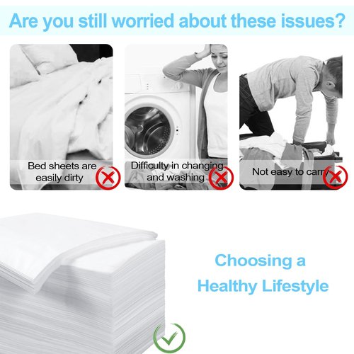 400Pcs Massage Table Sheets, 31''x71'' Waterproof Disposable Bed Sheets, Non-Woven Fabric Massage Table Cover, Breathable Protector Bed Cover for Massage Therapy Tattoo Beauty Salon (White400pcs)