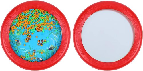 Musfunny Ocean Drum | Gentle Sea Sound Music Instrument for Kids - Red Educational Toy