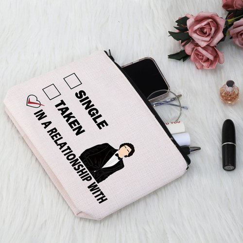 G2TUP A D inspired Gift Dating A D Makeup Bag A D Fan Cosmetic Bag A Merch Zipper Travel Bag (Dating A White Bag)