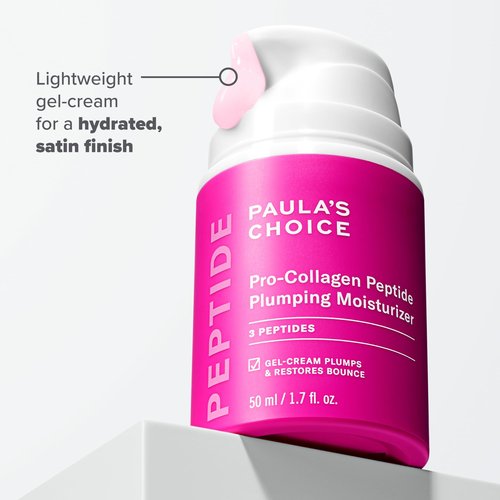 Paula's Choice Pro-Collagen Peptide Plumping Face Moisturizer, Daily Gel Face Cream for Deep Lightweight Hydration, Wrinkles & Loss of Firmness, Fragrance-Free, 1.7 Fl Oz