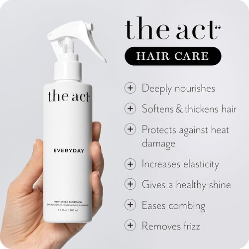 Act Everyday Leave-In Hair Conditioner Spray - Nourishing & Hydrating Heat Protectant for All Hair Types | 6.8 fl oz