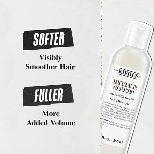 Kiehl's Amino Acid Shampoo - Strengthening Formula with Coconut Oil | Paraben-Free, All Hair Types