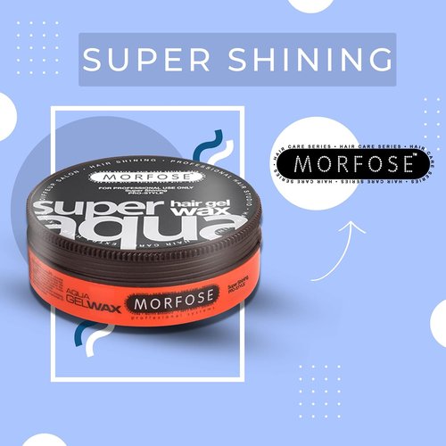 Morfose Super Aqua Hair Gel Wax - Strong Flexible Hold for All-Day Style | Mango Scent, 5.92 Fl. Oz