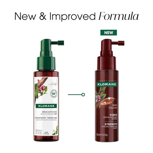 Klorane Intense Strengthening Serum with Quinine | Natural Hair Thinning Solution for Thicker, Stronger Hair | 3.3 fl. oz.