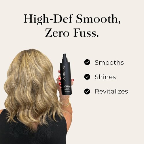 Jon Renau HD Smooth Detangler Spray - Leave-In Frizz Reducing Solution for Synthetic Wigs & Hair Extensions | 8.5 oz