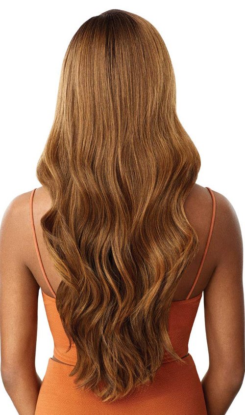 Outre LACEFRONT COLORBOMB Long Body Wave Exclusive Salon-Designed Blonde Shades Pre-Plucked Soft Swiss Lace Natural Baby Haur Heat Resisitant Synthetic - KIMANI (3DRFFBTRBL)