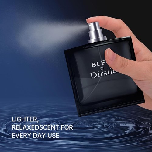 Dirstic Blue De For Men Perfume - Woody Aromatic Eau De Toilette | Long-Lasting Masculine Scent 3.4 Fl Oz/100ML