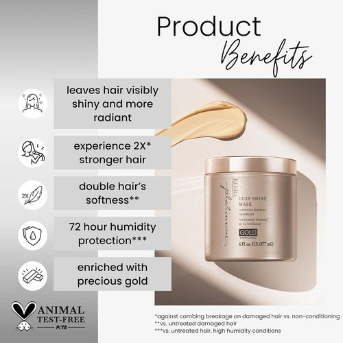 Kenra Platinum Luxe Shine Mask - Intensive Conditioning for Enhanced Shine & Manageability | 6 oz