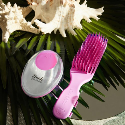 Felicia Leatherwood Pink Detangler Brush - Pain-Free Tangle Removal for Kinky, Curly, Wavy 4C Hair