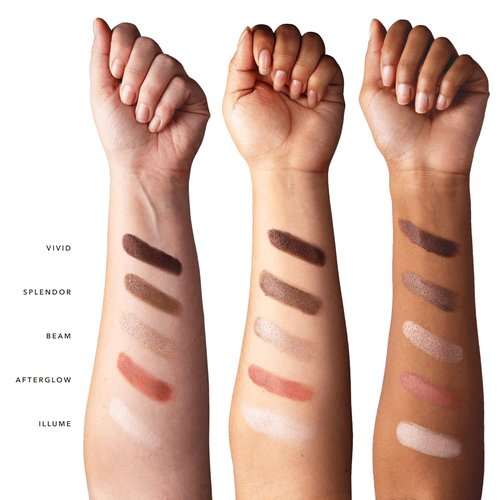 100% PURE Pretty Naked II Makeup Palette - All-in-One Compact with Eyeshadow, Blush & Highlighter | Vegan, Natural Nude to Smokey Tones