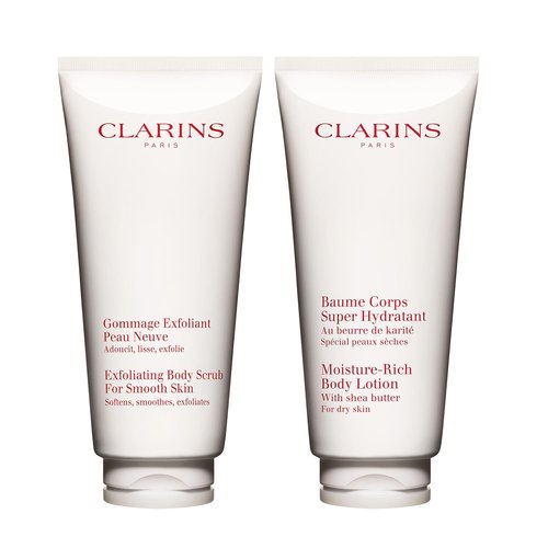 Clarins Moisture-Rich Body Lotion - Intensely Hydrates & Nourishes | Non-Greasy, Fast Absorbing | 88% Natural Ingredients | Ideal for Dry Skin