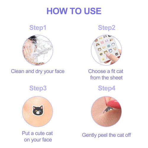 CELECARE Cat Pimple Patches,Cute Pimple Patches,Acne Patches for Face, Cute Stickers,Salicylic Acid & Tea Tree, 120 Hydrocolloid Dots in 20 Colors for Face,Cute Cat Pimple Stickers