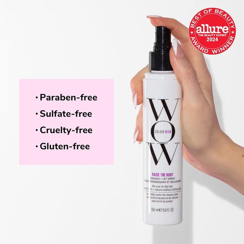 COLOR WOW Raise The Root Thicken + Lift Spray | All-Day Volume for Fine Hair, No Dulling Color