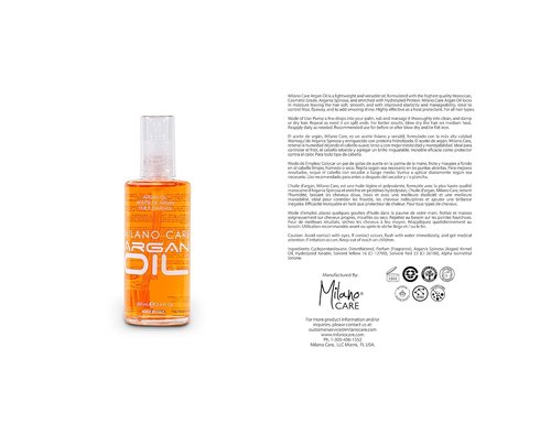Argan Oil - Premium Organic Leave-In Treatment for Dry, Frizzy Hair - Hydrating Natural Protector, 3.4 fl oz