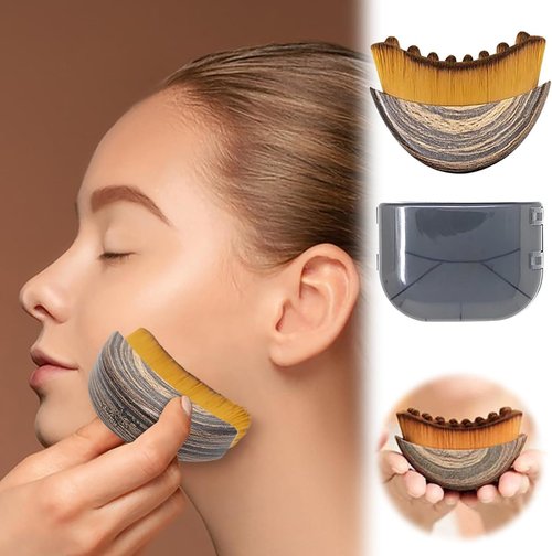 Lymph Contour Facial Brush, Lymphatic Drainage Facial Brush, Ergonomic Design Dry Lymphatic Drainage Massager, Closely Fits The Skin. (2 PCS)