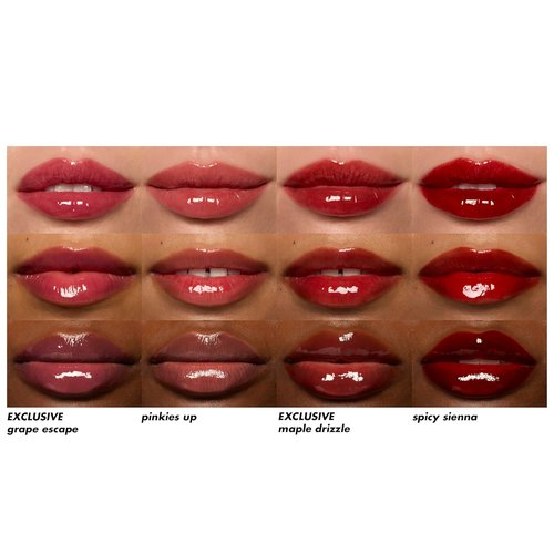e.l.f. Glossy Lip Stain Kit - Long-Lasting Sheer Color & Gloss Finish | Vegan, 4 Shades