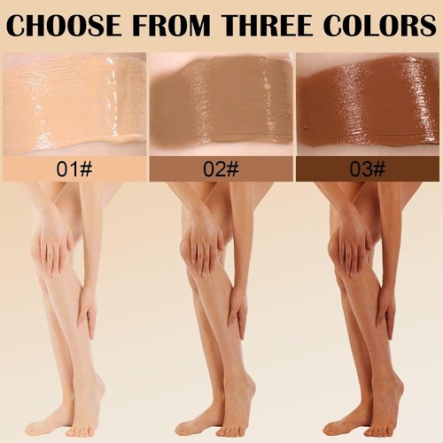Skiennix Waterproof Leg & Body Makeup Cream - Full Coverage Concealer for Tattoos & Scars | Long-Lasting Natural Finish, 03