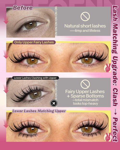 Manga Lash Clusters Kit Fairy Cluster Eyelash Extensions with Bottom Lashes Wispy Eyelash Clusters Kit Spiky Cluster Lashes 8-16mm DIY Lash Extension Kit with Lash Bond and Seal Tweeters by Eefofnn