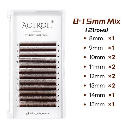 ACTROL W 3D Eyelashes Extension Lashes Brown D Curl 0.07mm 8-15mm Lash Volume Extension Easy Fans W Shaped Premade Soft Eyelashes Supply YY Lash