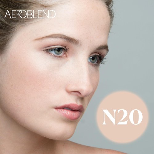 AEROBLEND Airbrush Foundation Makeup: Professional, Water-Based, Buildable, Long-wearing, For all skin types, 1 oz (N20)