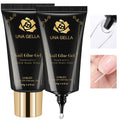 UNA GELLA Gel Nail Glue 80g Super Strong U V Solid Soft Gel Lamp Curing Needed Nail Glue 40g*2 for Acrylic Nail Tips for Fake Acrylic Press On Nails Extension Soak Off