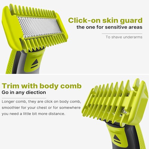 Norelco Guide Comb Set - 17 Pack of Trimmer Guards with Sizes 0.5 to 9 MM for Precision Grooming