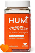 HUM Hyaluronic Glow Skin Care Supplement - Hydrating Vegan Gummies with Vitamin C & E | Tangerine, 60 Count