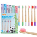 BlueForest Era Kids Bamboo Toothbrushes Set, BPA Free Soft PBT Bristles, Natural Eco Friendly Wooden Tooth Brush for Children Toddler, Biodegradable Individual Wrap Travel Toothbrush 6 Pack