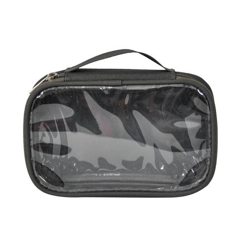 Jula Vance 3pcs Pack TSA Approved Travel Pro Beauty Makeup Kits Cosmetic Organizers Case Clear Utility Pouch Combo Set Bag with Zipper & Handle (Grey)