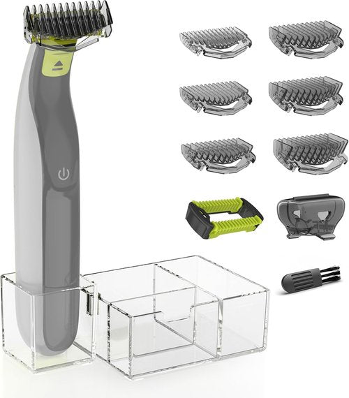 Philips Norelco OneBlade Guards Kit Plus - 6 Sizes (1–6mm) with Replacement Body Comb & Organizer Stand