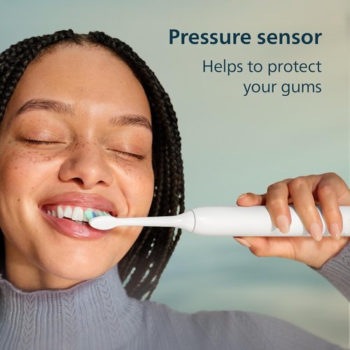 Philips Sonicare 4100 Series Electric Toothbrush - Advanced Sonic Technology, Pressure Sensor, Black | Model HX3681/24
