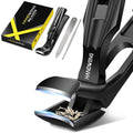 Toenail Clippers for Seniors Thick Toenails, Large Toe Nail Clippers for Men with Wide Jaw Opening, Angled Head Toe Nail Clippers for Thick Nails with Catcher Long Handle