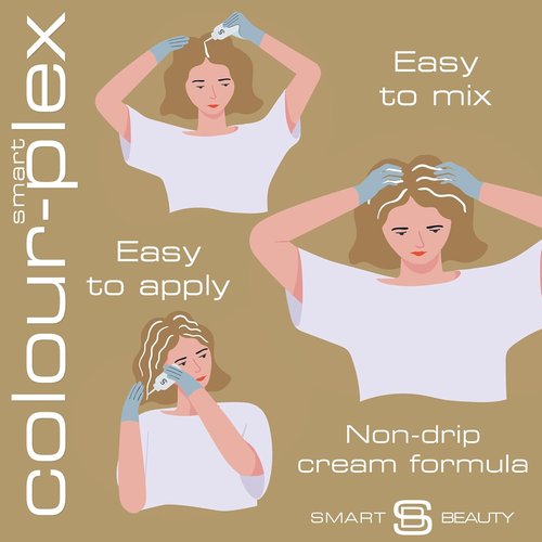 Smart Beauty Ash Blonde Hair Dye - Permanent Cool Ash Color with Plex Conditioner | Vegan & Cruelty-Free