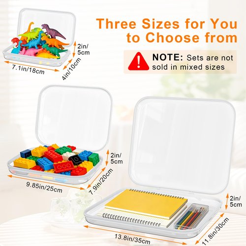 3PCS Clear Hard Shell Zipper Case,Toy Organizers and Storage Box,Clear Toiletry Cosmetic Case,Travel Makeup Bags,Diaper Bag Organizer,Pencil Case,Medium Stackable Portable Zipper Pouches 9.85*7.9*2 IN