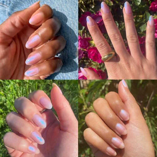 Olive & June Long Lasting Nail Polish - Spring Pastel Pink Goldfish Iridescent | Gel-Like Finish, 10-Day Wear