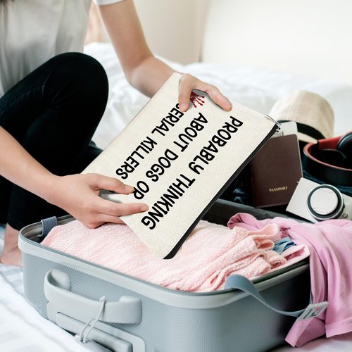JFEHBFL True Crime Gifts for Women Makeup Bag True Crime Lover Gift Zipper Pouch Travel Cosmetic Bag Birthday Gifts for Women