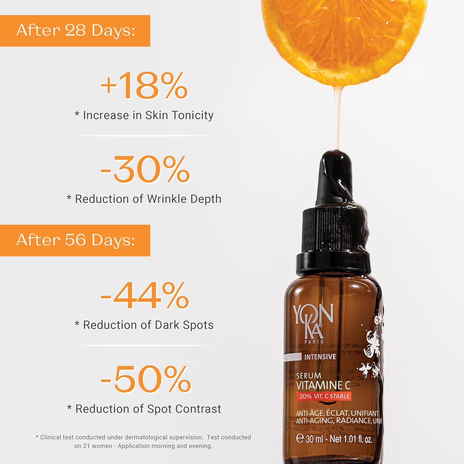 Yon-Ka 20% Vitamin C Serum - Anti-Aging Face Treatment to Even Tone & Firm Skin | 99% Natural Ingredients