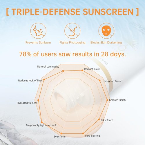 Skiennix Tinted Sunscreen SPF 50 - Sweat Resistant, Oil-Free, No White Cast | 1.7oz Moisturizer