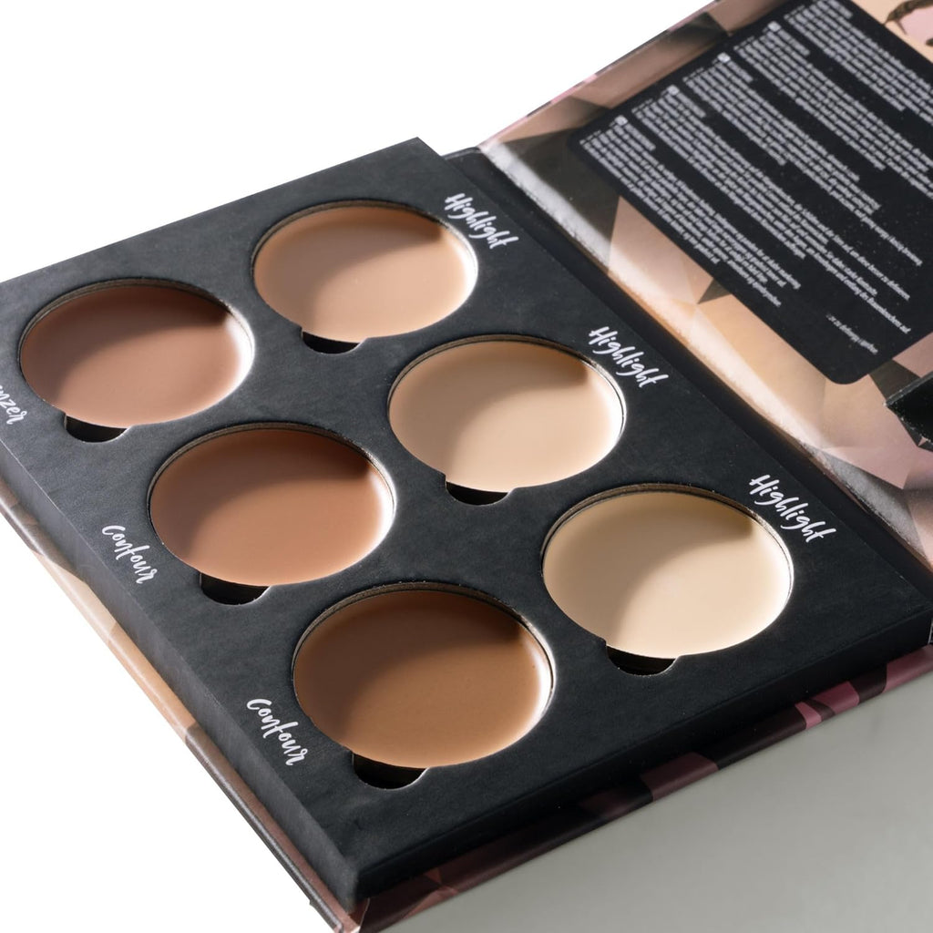 W7 Lift & Sculpt Cream Contour Kit - Highlighting & Contouring Makeup Palette with Instructions