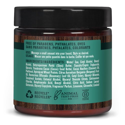 Every Man Jack Beard Butter- Subtle Sea Salt Fragrance - Rejuvenates, Hydrates, and Styles Dry, Unruly Beards While Relieving Itch - Naturally Derived with Shea Butter and Coconut Oil - 4oz