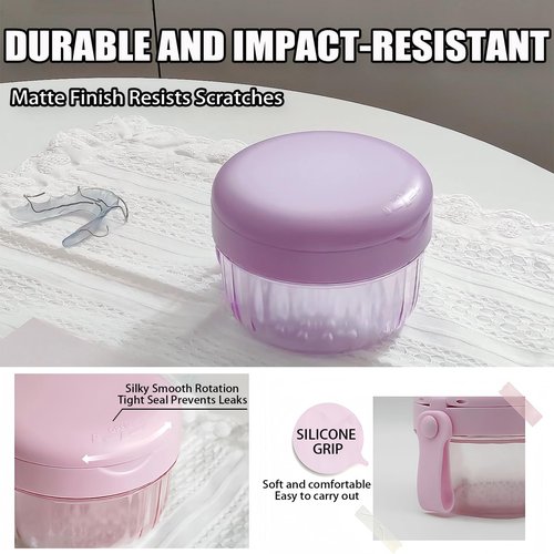 Denture Case, Leak-Proof Denture Bath Cup for Travel, Large-Capacity Denture Storage Cup, Comprehensive Cleaning Kit for Dentures, Retainers and Night Guards