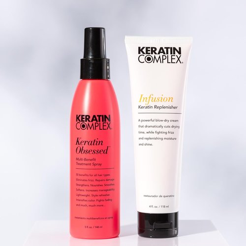 Keratin Complex - Blow Dry Essential Kit | Keratin Obsessed & Infusion Replenisher, 5 fl oz + 4 fl oz