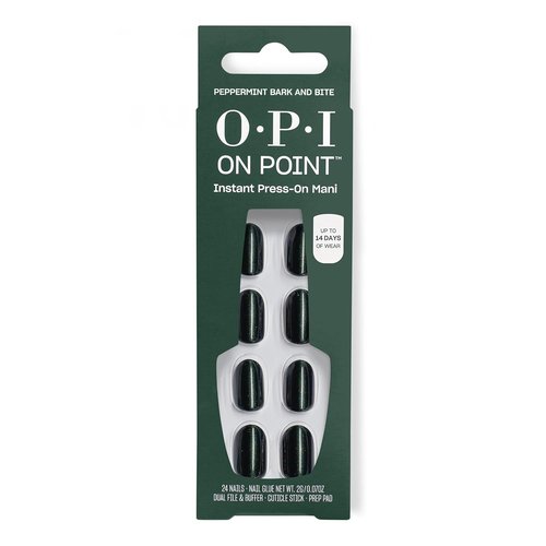 OPI On Point Press On Nails - Short Round Classic & Accent Nail Art | 24 Count With Glue | Long Lasting & Reusable