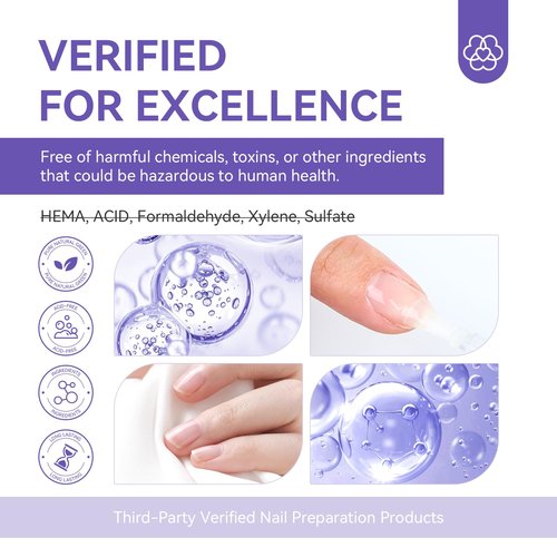 SAVILAND Nail Dehydrator and Primer: Acid-Free Natural Nail Dehydrator and Nail Primer & Protein Bonding Acrylic Nail Kit Gel Nail Polish Superior Bonding Acrylic Nail Supplies Profession Salons