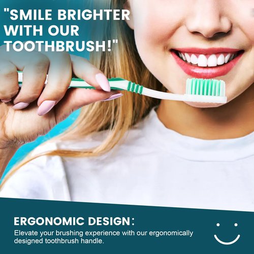 Navona 150 PCS Premium Individually Wrapped Bulk Toothbrush Pack, Disposable Toothbrushes, Kids Toothbrush, Medium Soft Bristle Toothbrushes, Ergonomics Handle, Perfect for Travel Hotel Donation