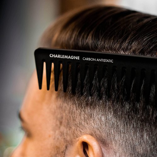CHARLEMAGNE Hair Styling Comb & Sea Salt Spray Set for Men | 19CM Comb & 200ML Spray