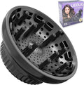 LIGOLIG Hair Diffuser Attachment - Universal Diffuser for 1.4" to 2.4" Blow Dryers | Ideal for Curly & Wavy Hair - Black