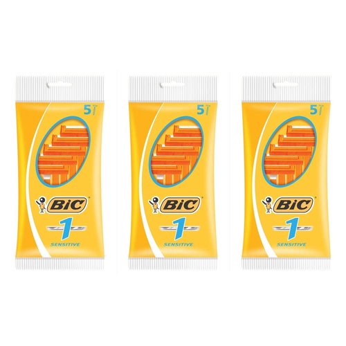 BIC Pack of 3 Packs of 5 Razor Blades No. 1-1 Blade for Sensitive Skin